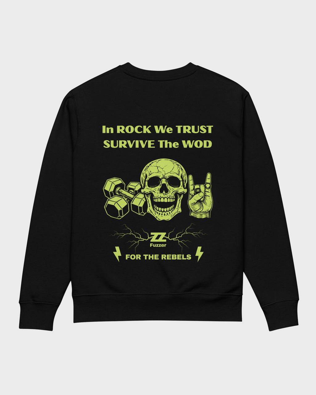 Sudadera eco CROSSFIT ROCK de algodón orgánico unisex