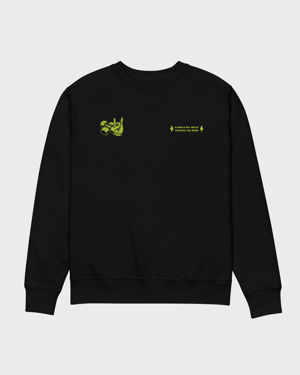 Sudadera eco CROSSFIT ROCK de algodón orgánico unisex