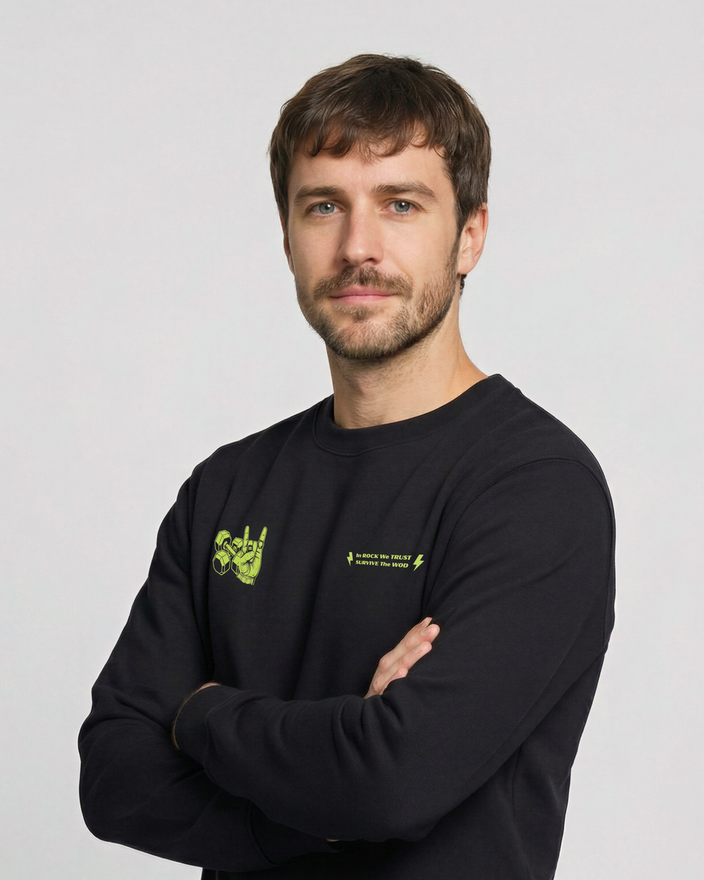 Sudadera eco CROSSFIT ROCK de algodón orgánico unisex