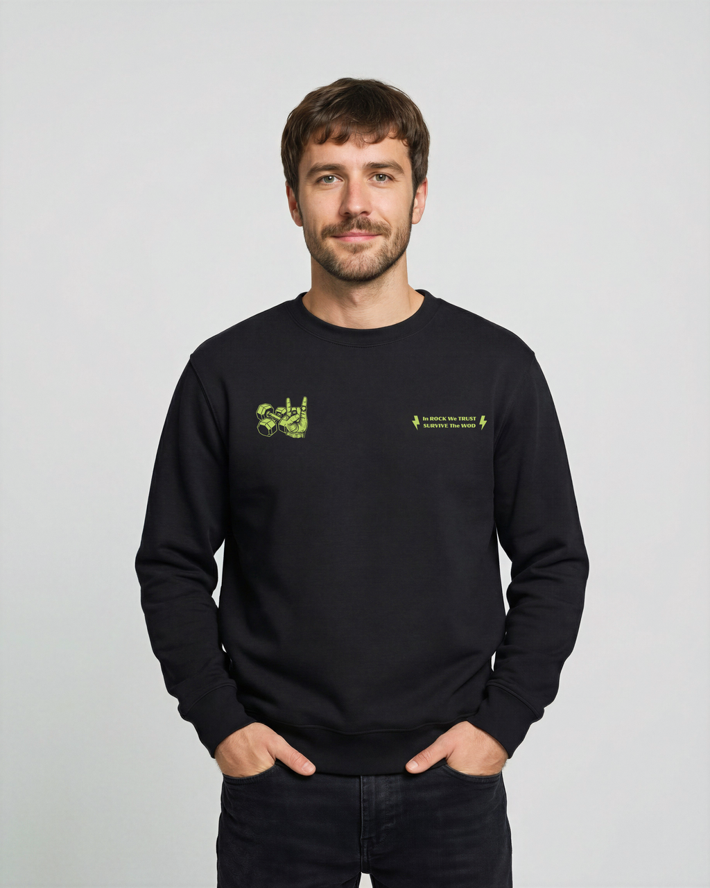 Sudadera eco CROSSFIT ROCK de algodón orgánico unisex