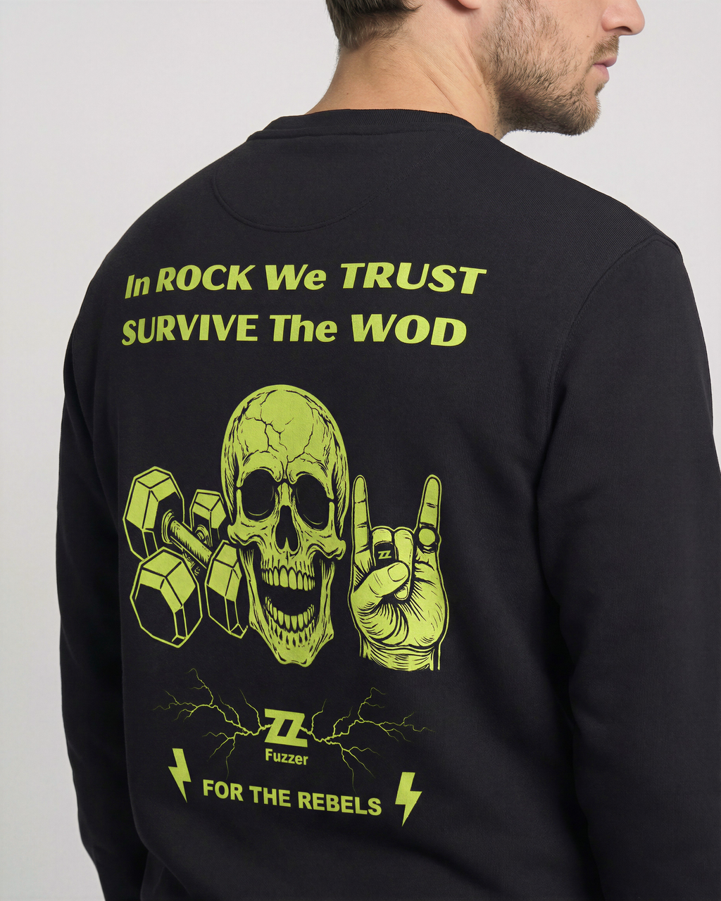 Sudadera eco CROSSFIT ROCK de algodón orgánico unisex