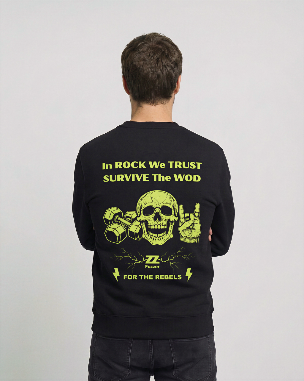 Sudadera eco CROSSFIT ROCK de algodón orgánico unisex