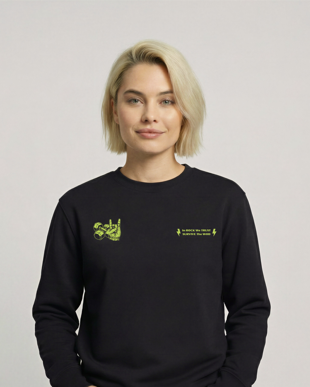 Sudadera eco CROSSFIT ROCK de algodón orgánico unisex